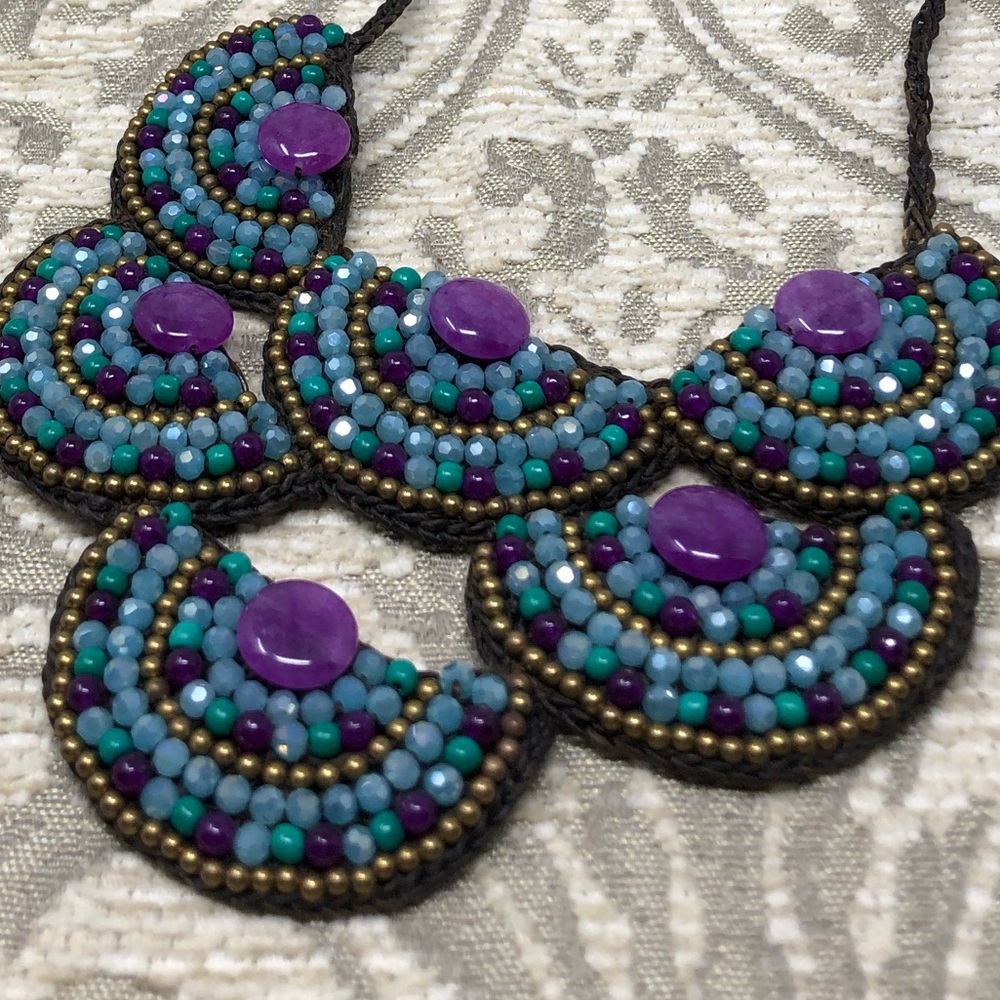 Multicolored Necklace Choker - NWOT - Picture 5 of 7